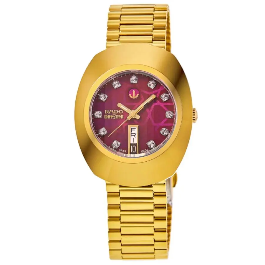 Automatic Purple Diamond Dial Pvd Men`s Watch R12413573 by Rado