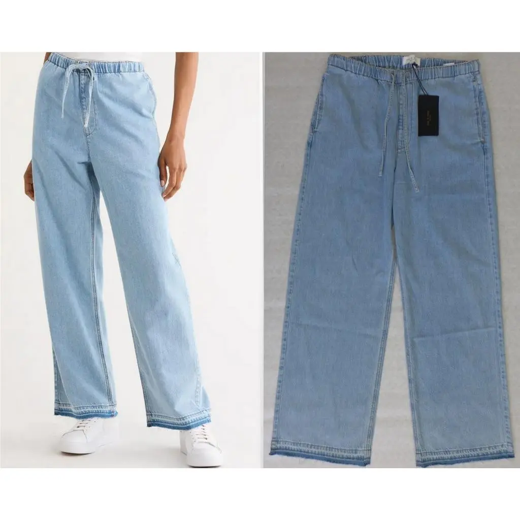 Rag Bone Women`s M Lori Beach Pants Wide Leg Jeans Drawstring
