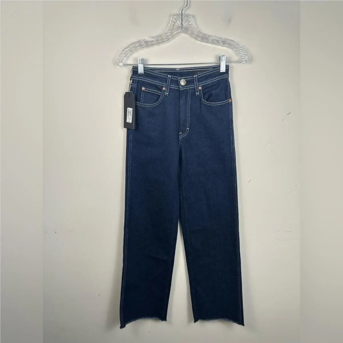 Rag Bone Derby Jean Women 00 Blue Wide Leg Rinse Wash W2579G003R