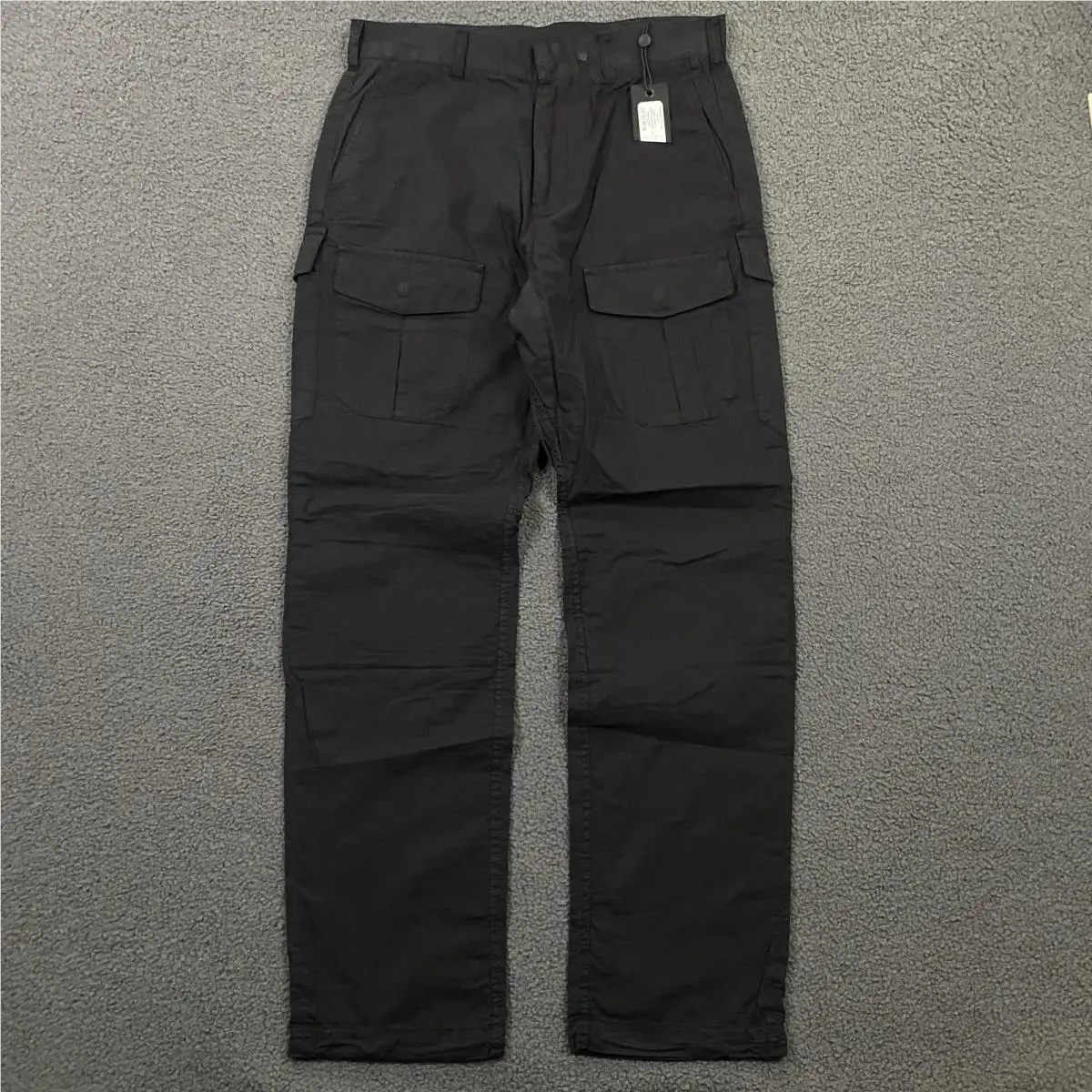 Rag Bone Pants Mens 30 Black Flyn Paper Cotton Ripstop Cargo Drawcord Hem