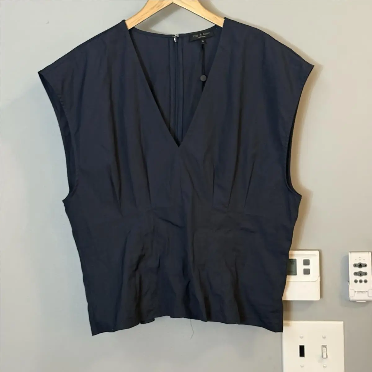 Rag Bone Top Salute Ines Poplin Sleeveless Cotton Blouse Women’s 16 by Rag & Bone