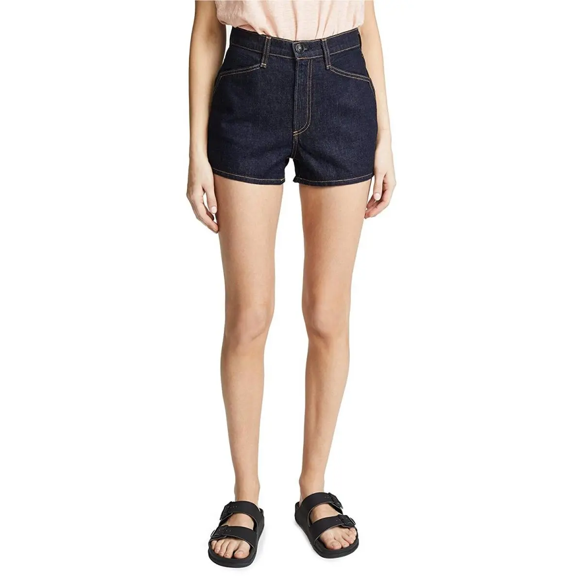 Rag Bone/jean 155452 Women`s Denim Ellie Indigo High Rise Shorts Sz. 31 by Rag & Bone
