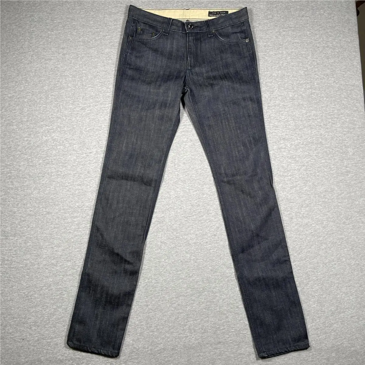 Rag Bone Jeans Womens 29 Gray Skinny Mid Rise Charcoal Wash Made Usa