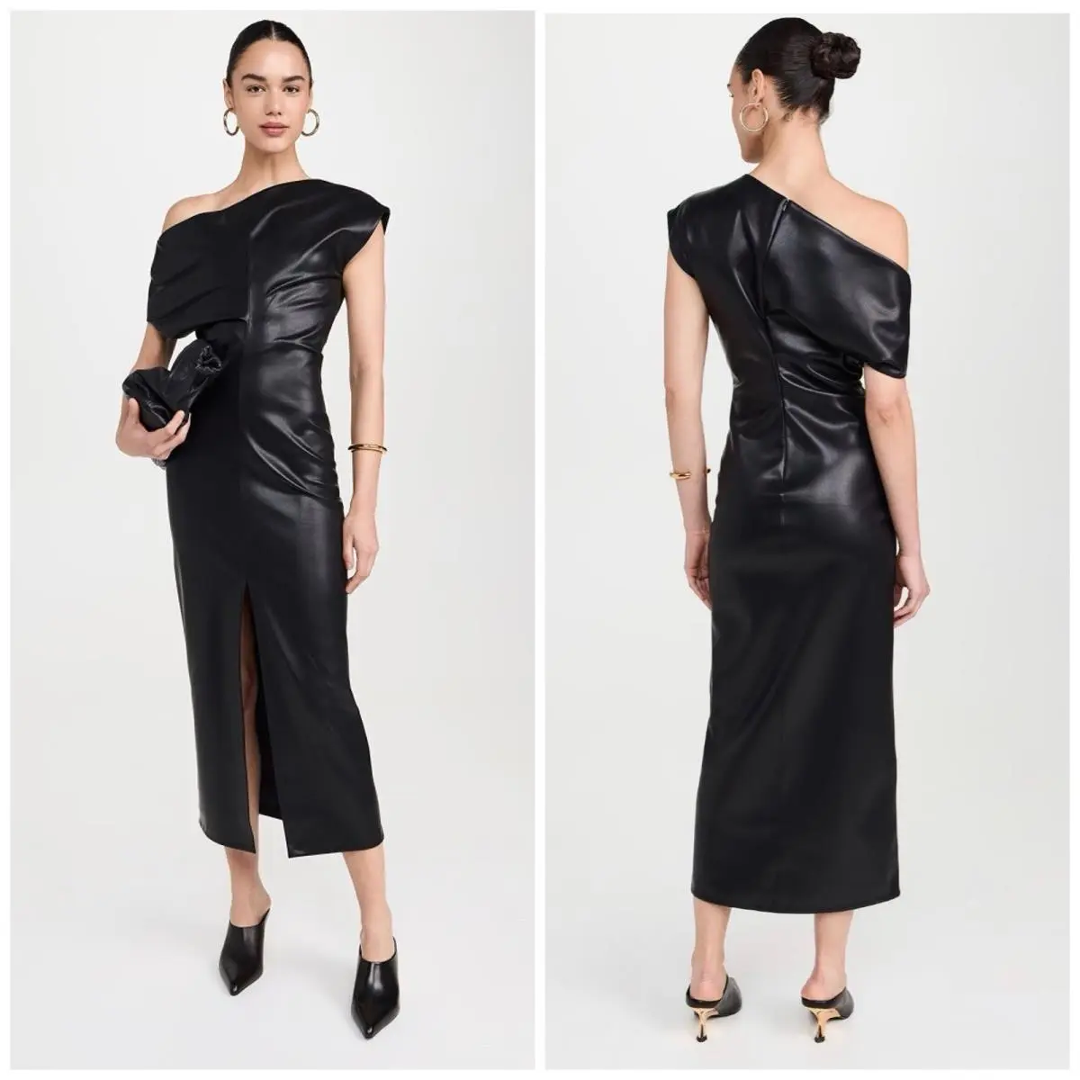 Rag Bone Eleanor Leather Dress In Black Size: 0