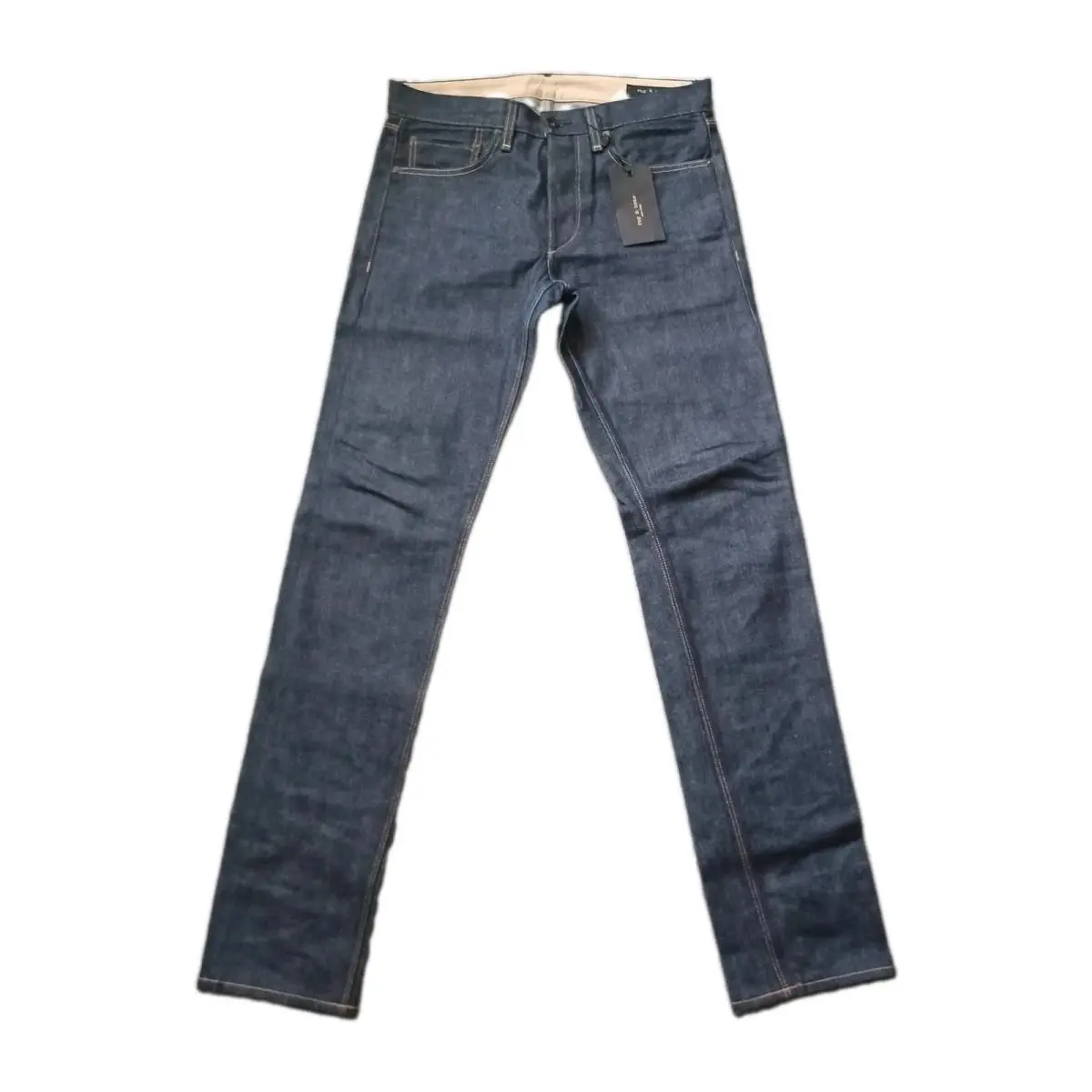Rag Bone Denim Jeans Mens 30 x33 Raw Blue Fit 2 Button Fly Straight Leg