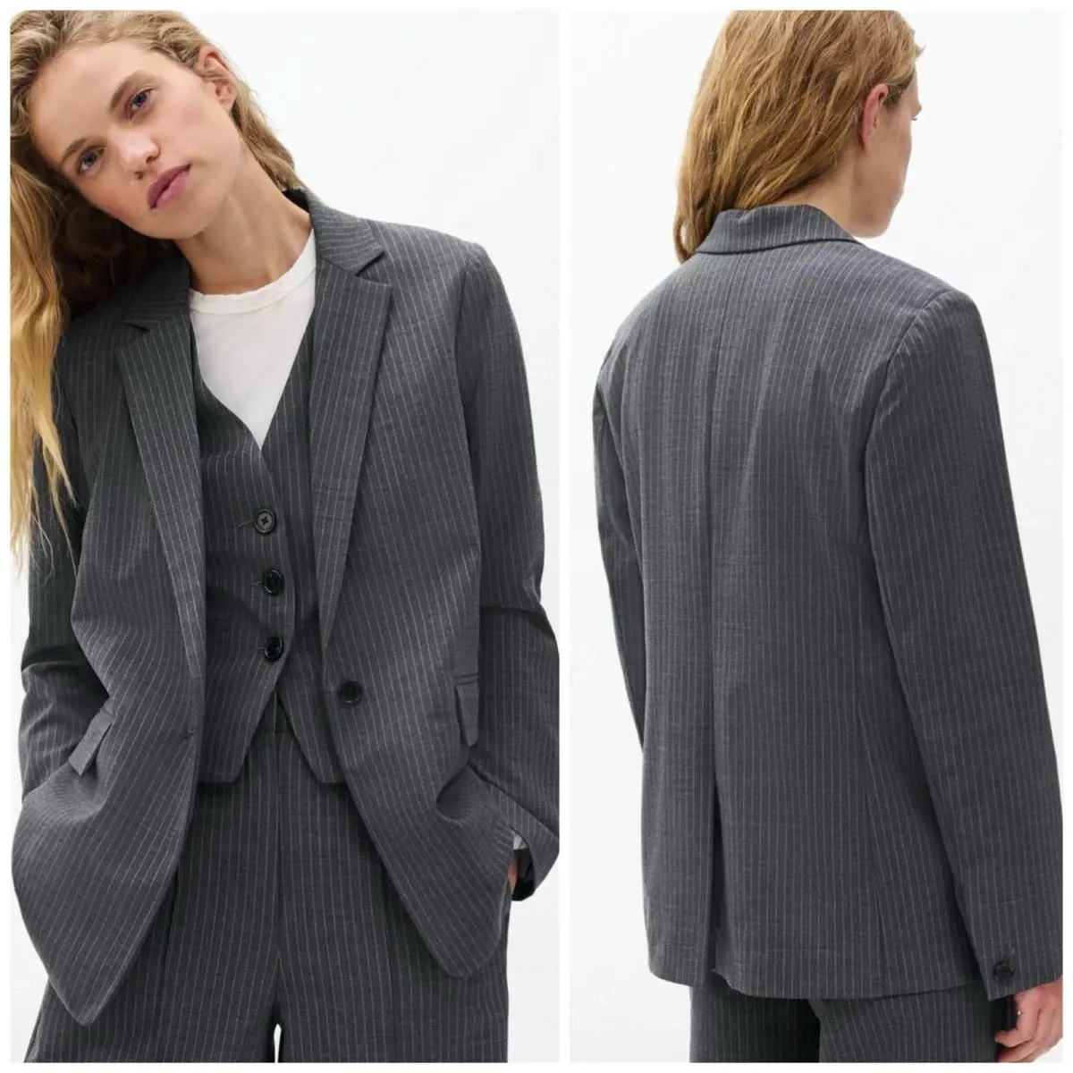 Rag Bone Jennifer Stripe Two In One Blazer Combo Size:8