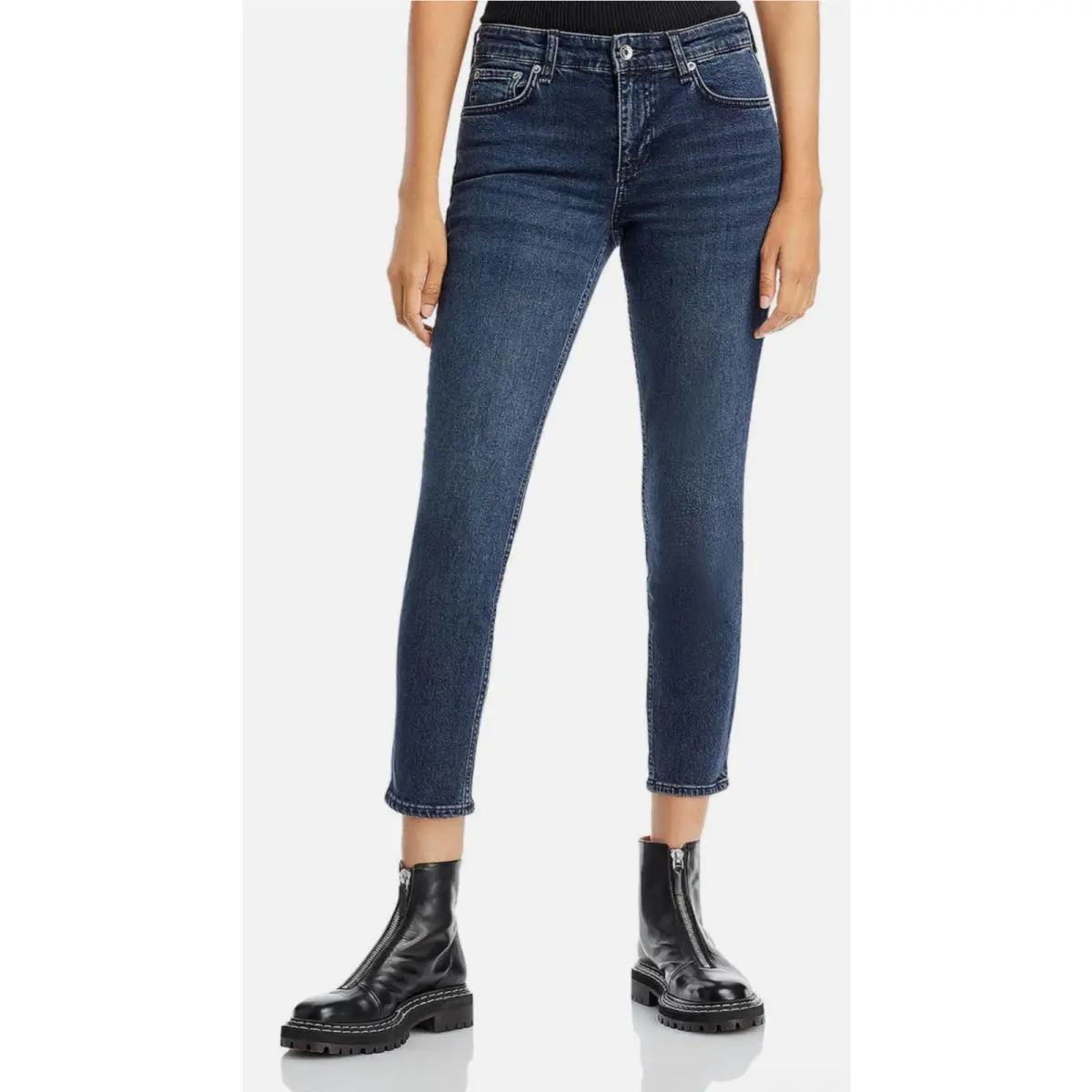 Rag Bone L34120 Womens Dark Blue Cate Denim Dark Wash Skinny Jeans Size 26