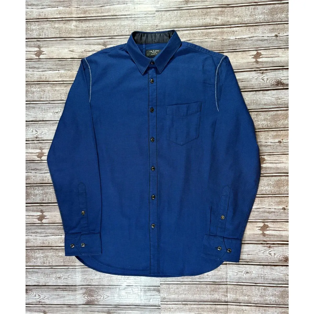 Rag Bone Classic Fit Plaid Shirt Size M Color Black Blue Nwot by Rag & Bone