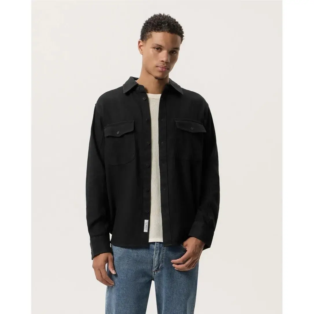Rag Bone Mens Black Engineered Long Sleeve Button Down Shirt Jacket by Rag & Bone