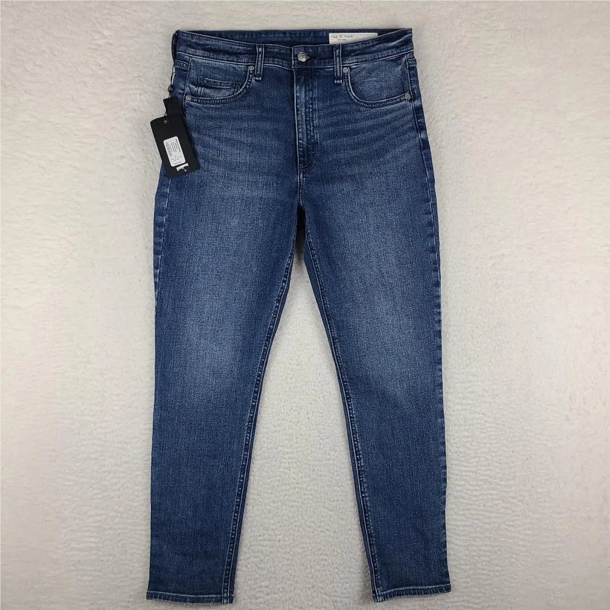 Rag Bone Jeans Womens 30 Blue The Nina High Rise Skinny Dark Wash Denim