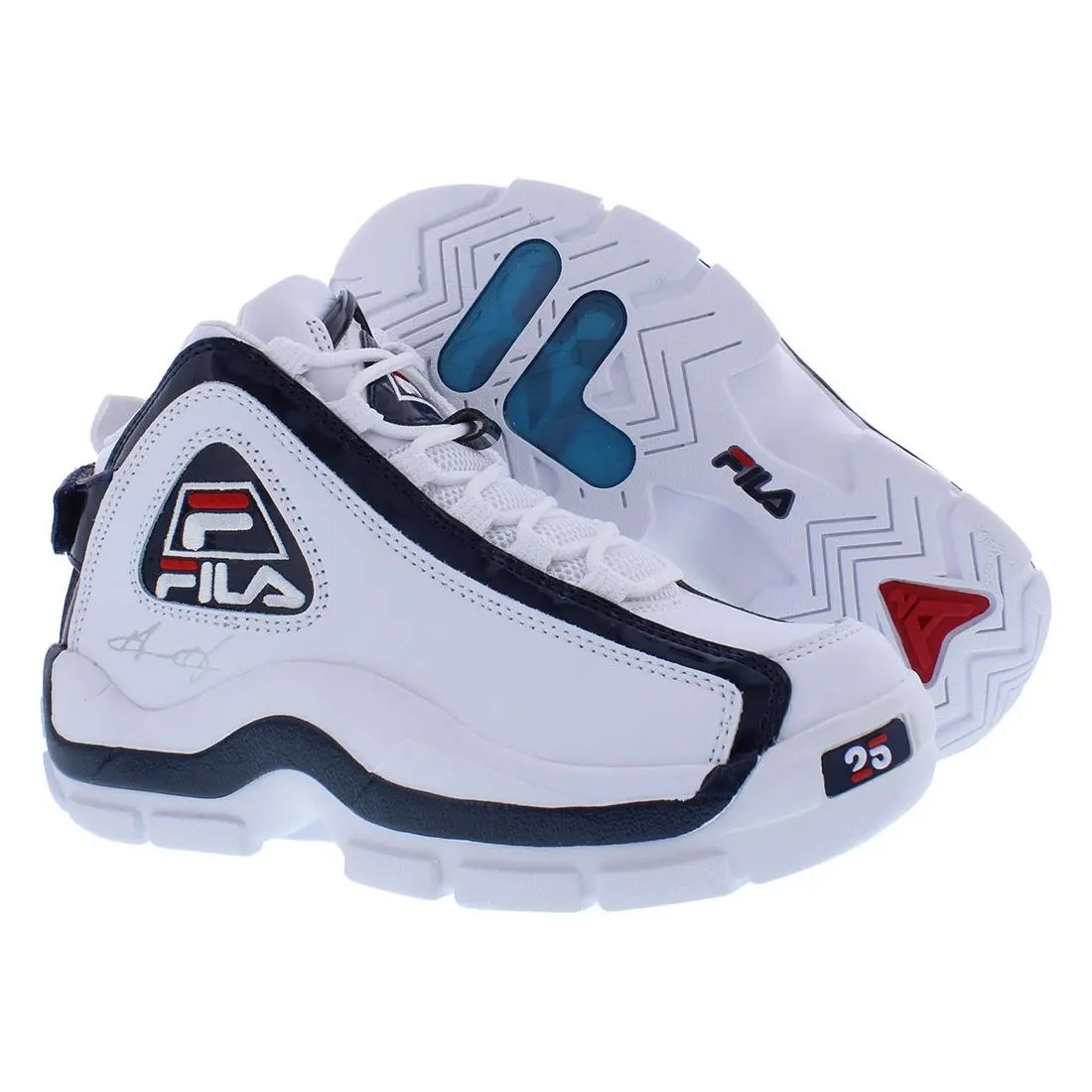 Fila Grant Hill 2 25th Anniversary Leather GS Boys Shoes Size 6.5 Color: