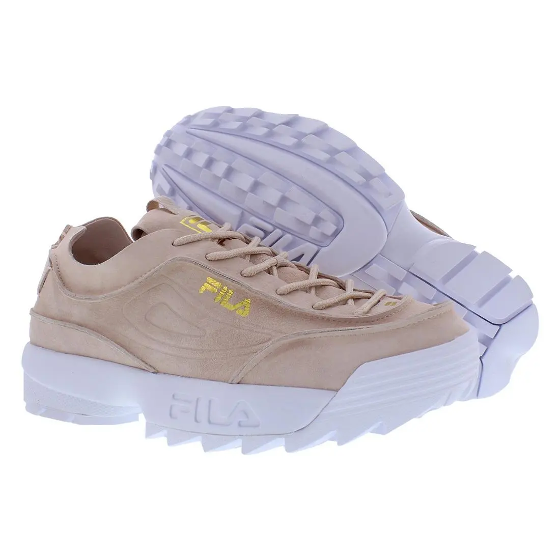 Fila Disruptor II Deconstructed Womens Shoes Size 9 Color: Peach Dust/metallic