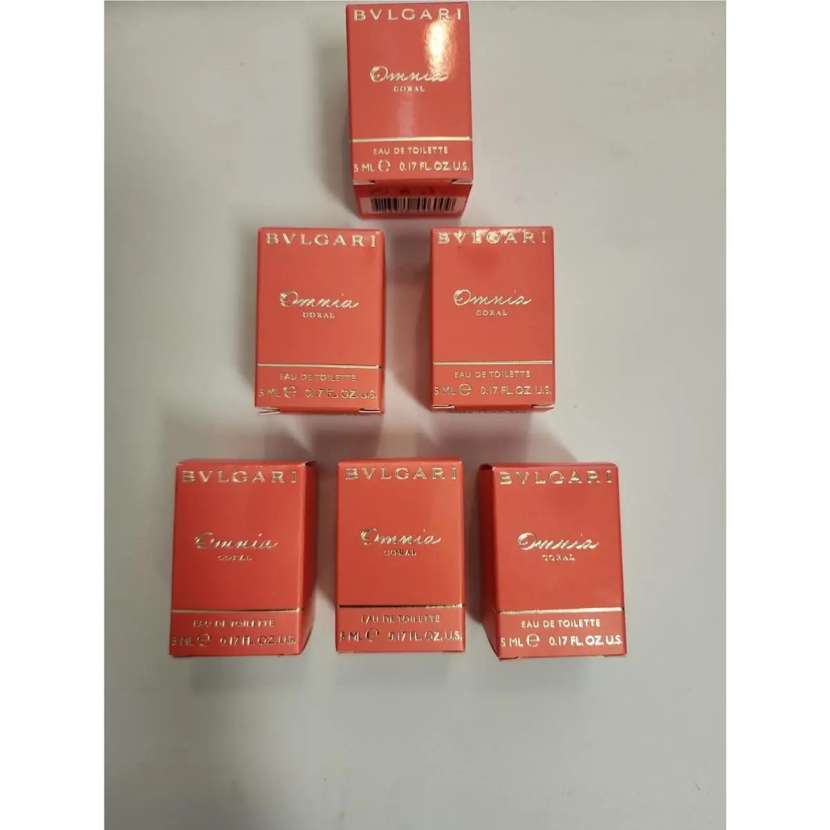 6 Bvlgari Omnia Coral Eau de Toilette 5mL Mini Perfume Women Travel