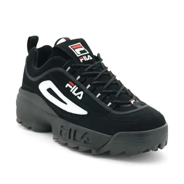Fila Disruptor II Black White FW01653 Men`s Size 7.5 Sneakers