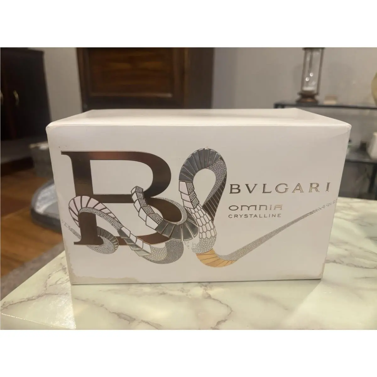 Omnia Crystalline  Women`s 3 Pc Gift Set: Edt Lotion Makeup Bag Nos by Bvlgari