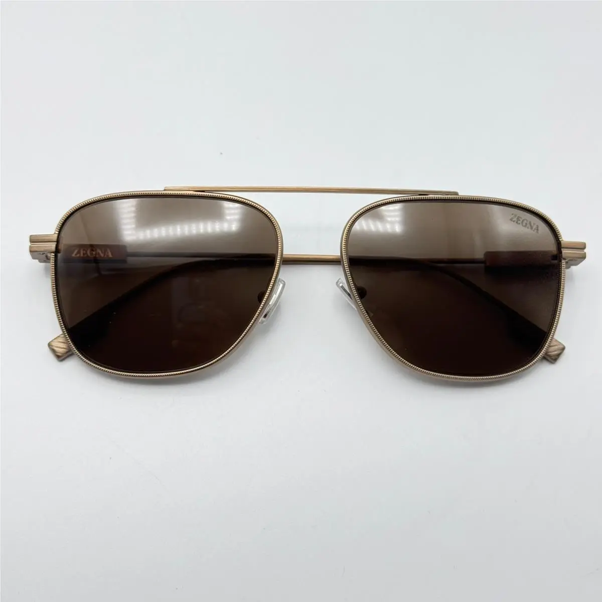 Sunglasses EZ0291 35E Matte Light Brown Frame Brown Lens 57mm by Ermenegildo Zegna