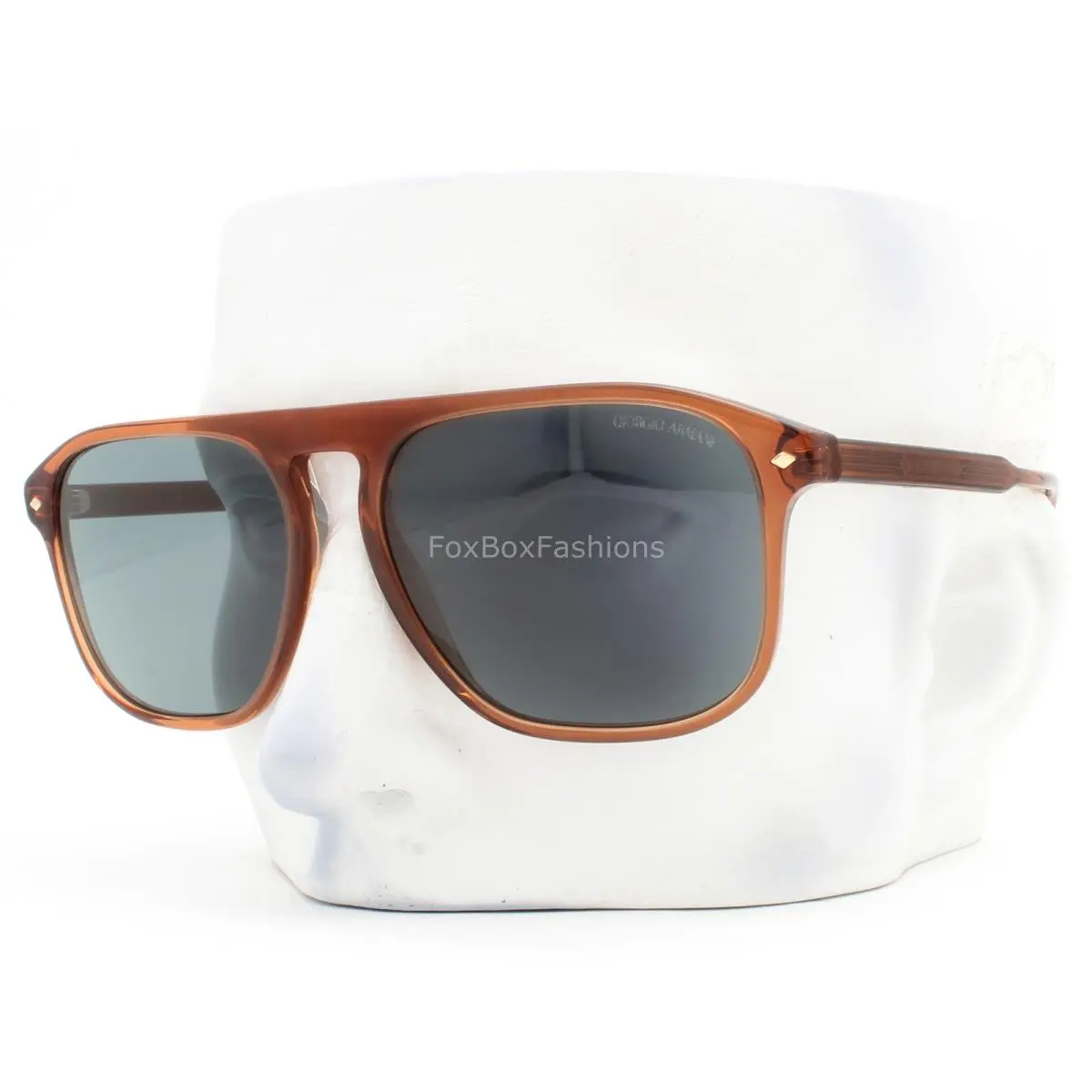 Sunglasses Crystal Sienna Brown Blue Glass AR 8212 5932/R5 W/case by Giorgio Armani
