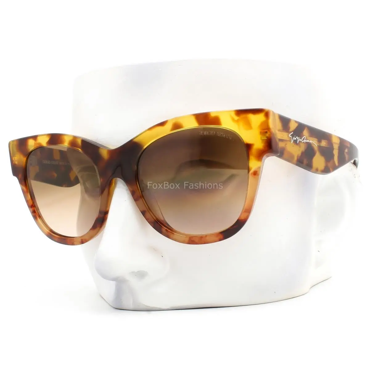 AR 8195U Sunglasses Red Orange Havana Brown Gradient W/case by Giorgio Armani