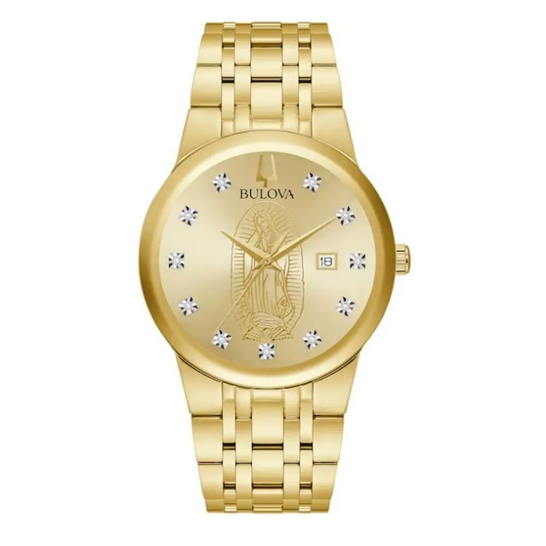 Bulova Our Lady of Guadalupe Men`s Quartz Watch 97D139