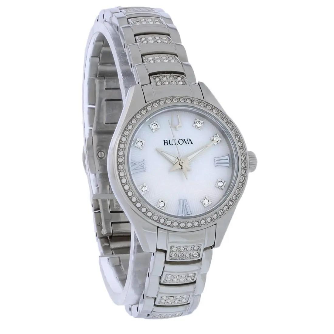 Bulova Women`s Crystal Mop Dial Quartz Watch 96L311
