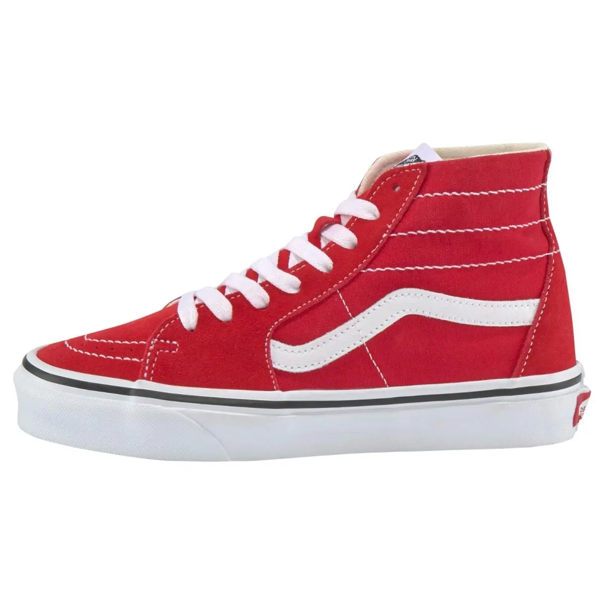 Vans SK8 HI VN0A4U16JV61 Sneakers Men`s 8.5 Red White Canvas Skate Shoes RHS9068
