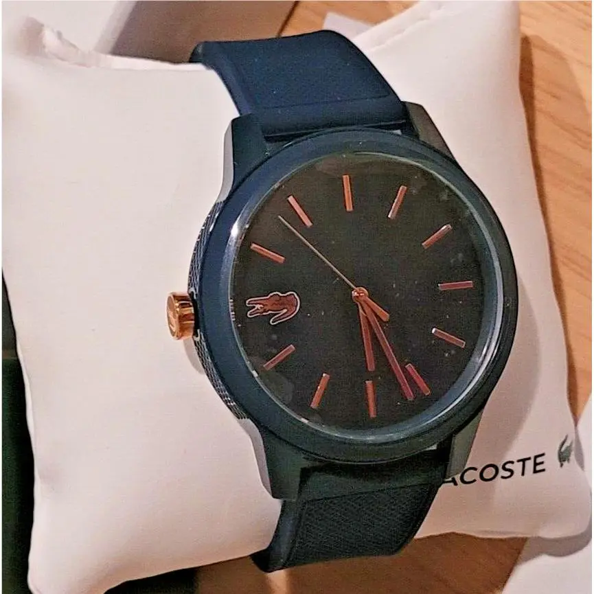 w/ Tag  Men’s Minimalist Rubber Strap Casual Blue Watch by Lacoste