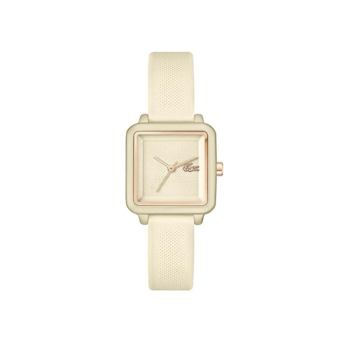 12.12 Women`s Flow Beige Silicone Strap Quartz Watch 2001385 by Lacoste
