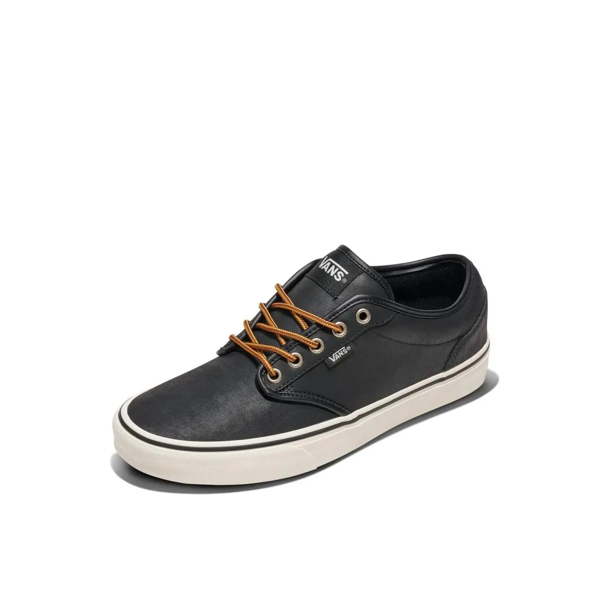 Vans Men`s Atwood Shoe Low-top Fashion 12 Leather Black/marshmallow