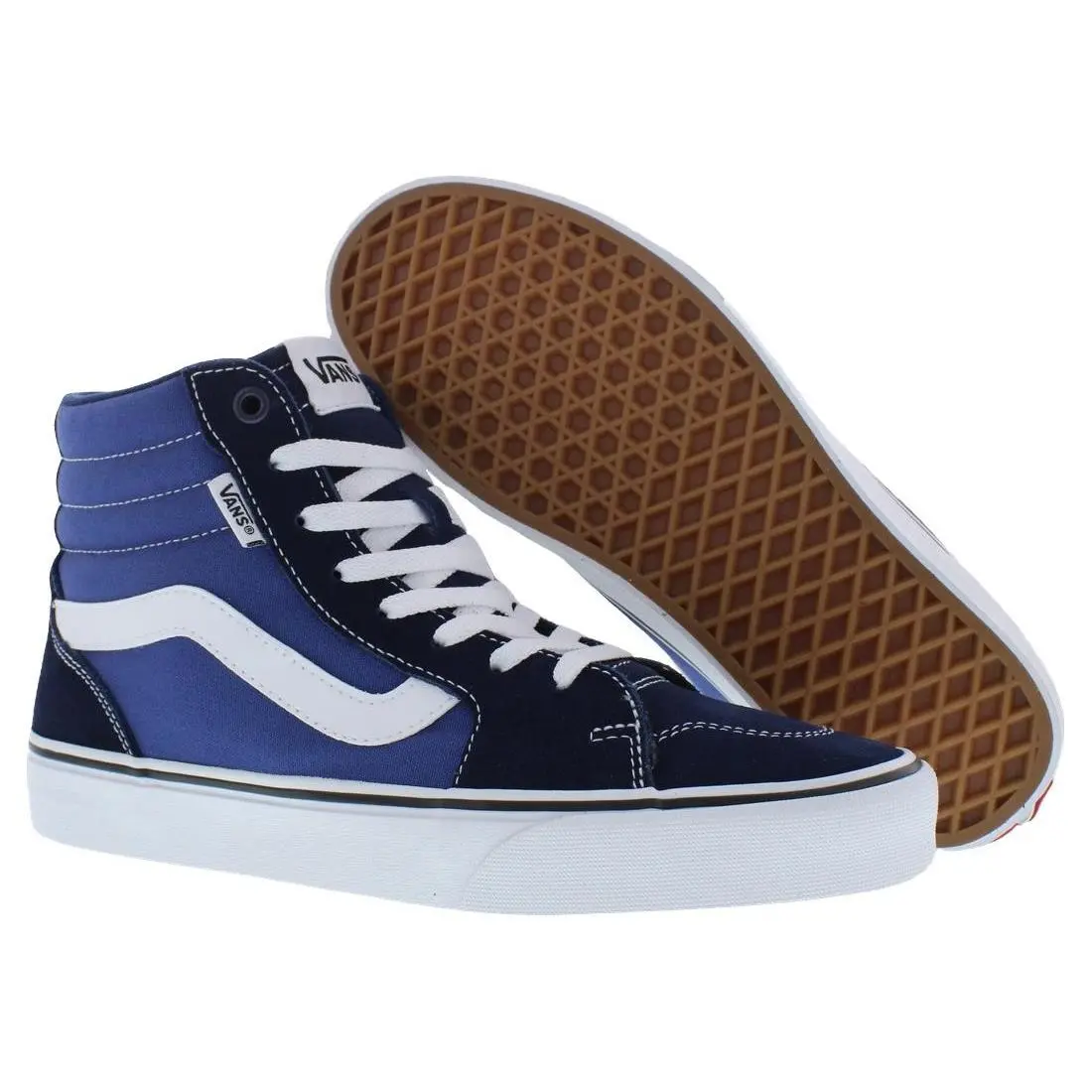 Vans Filmore High Mens Shoes Size 8 Color: Navy/white
