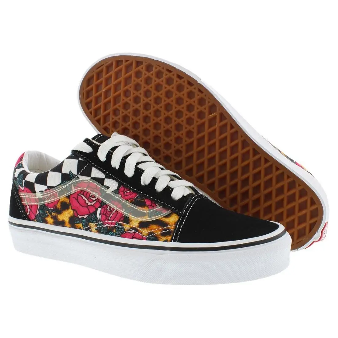 Vans Old Skool Unisex Shoes Size 4.5 Color: Rose/animal Checkered