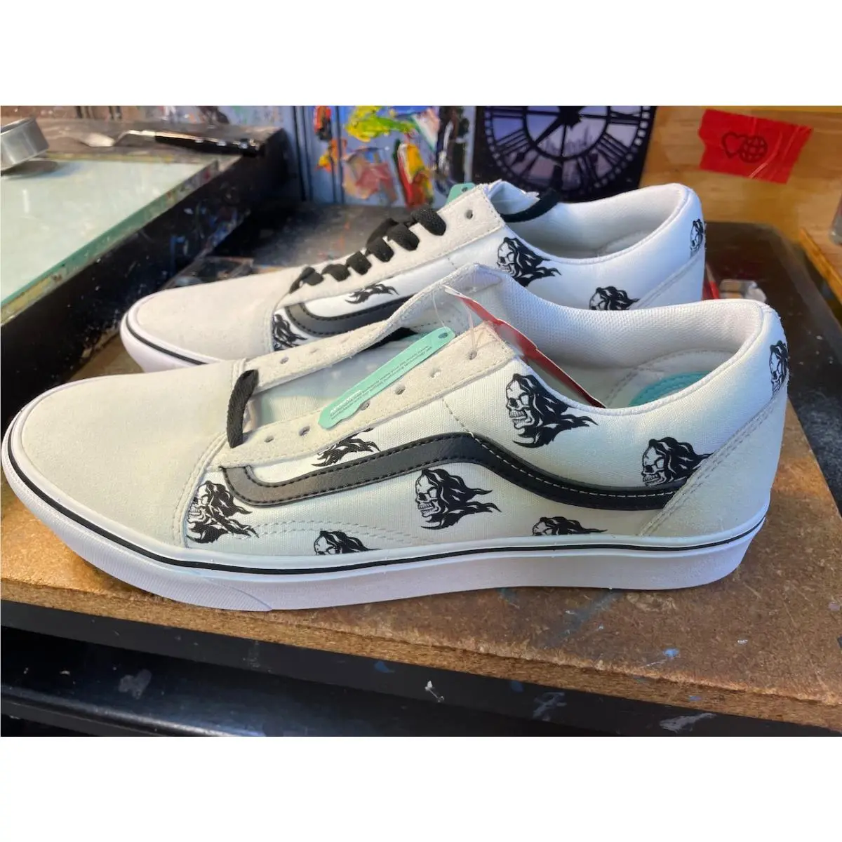 Comfycush Old Skool Sixty Sixers Blanc White Size US 11.5 Men VN0A3WMA1RU by Vans