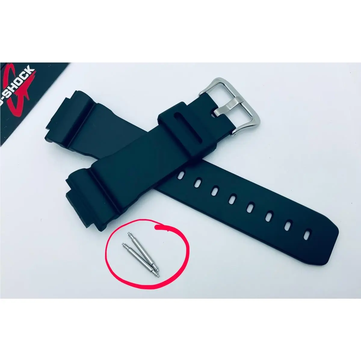 Casio Replacement Band Black G Shock 1057329 DW5600BBM DW5700BB + Pins