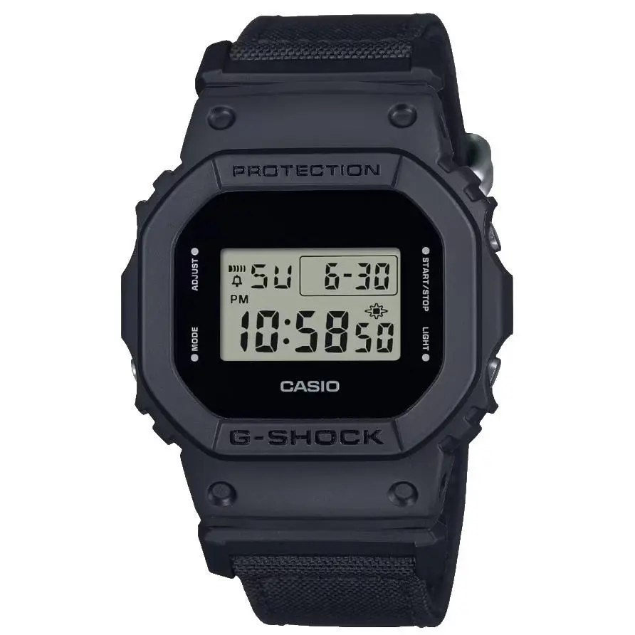 Casio G-shock Digital Black Eco Fabric Strap Watch DW5600BCE-1