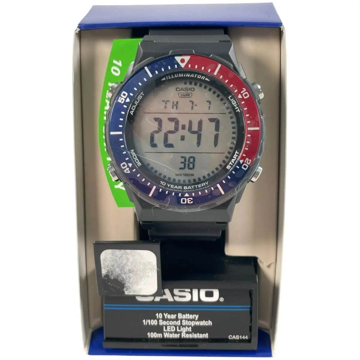 Casio AE1700H Digital Watch 100M Water Resistant 10-Year Battery Stopwatch