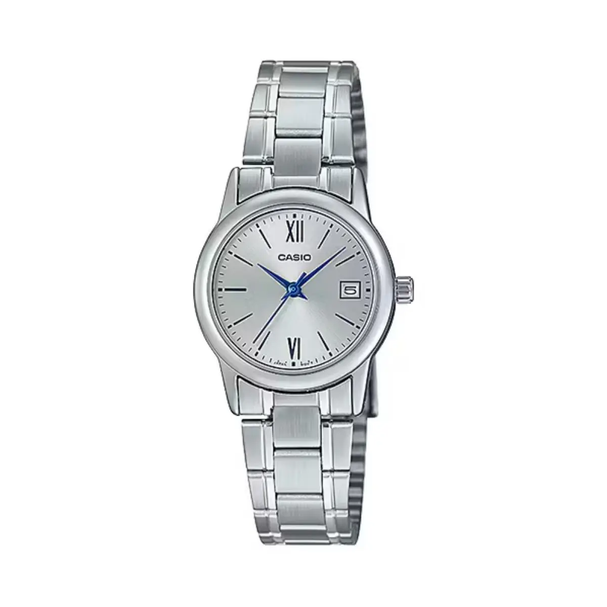 Women’s Analog Silver Dial Watch with Steel Bracelet - LTP-V002D-7B3UDF by Casio