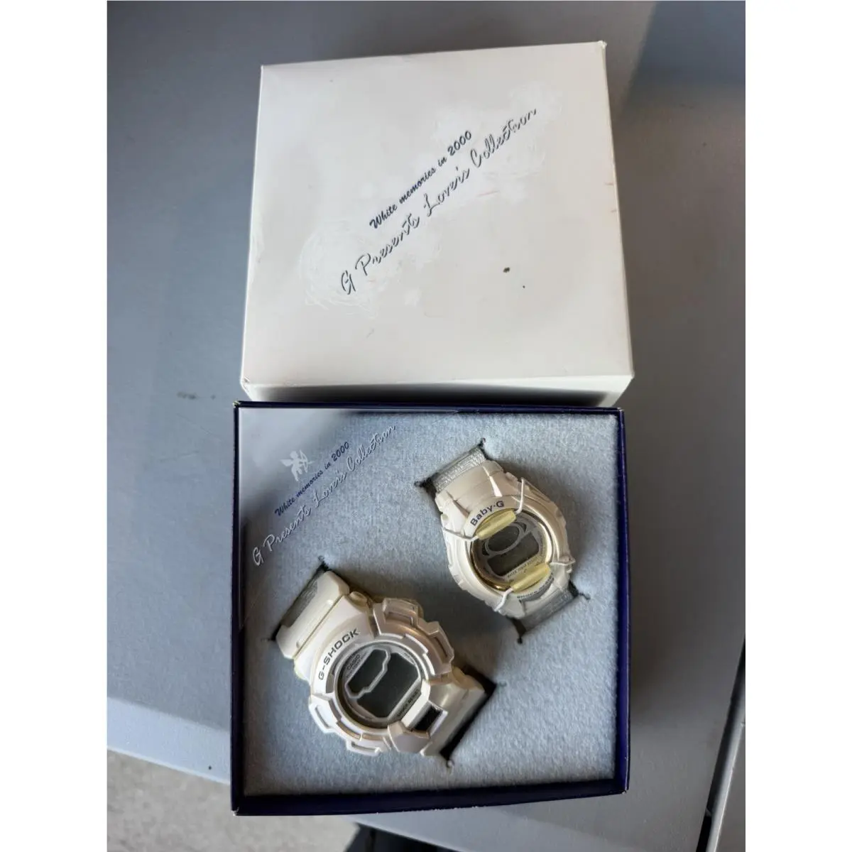 Vintage Casio G-shock Baby-g Lovers Collection 2000 Set White LOV-00B-7JR Box