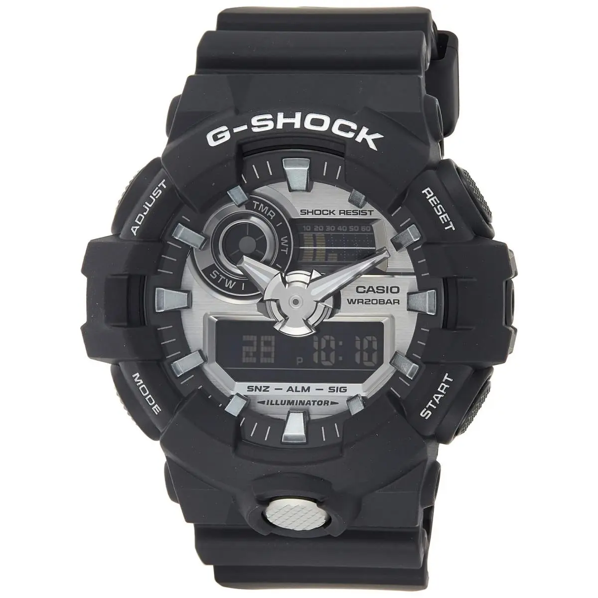 Men`s G Shock GA710-1A Black Rubber Quartz Sport Watch by Casio