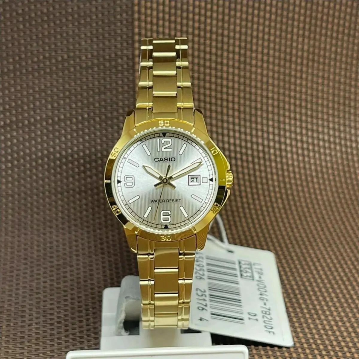 LTP-V004G-7B2 Gold Tone Stainless Steel Ladies` Dress Watch by Casio