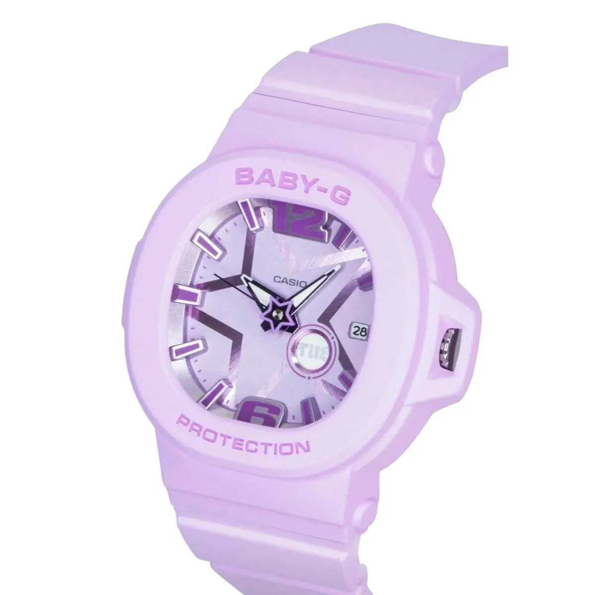 Baby-g Analog Resin Strap Purple Dial Quartz BGA-10D-6A 100M Women`s Watch by Casio