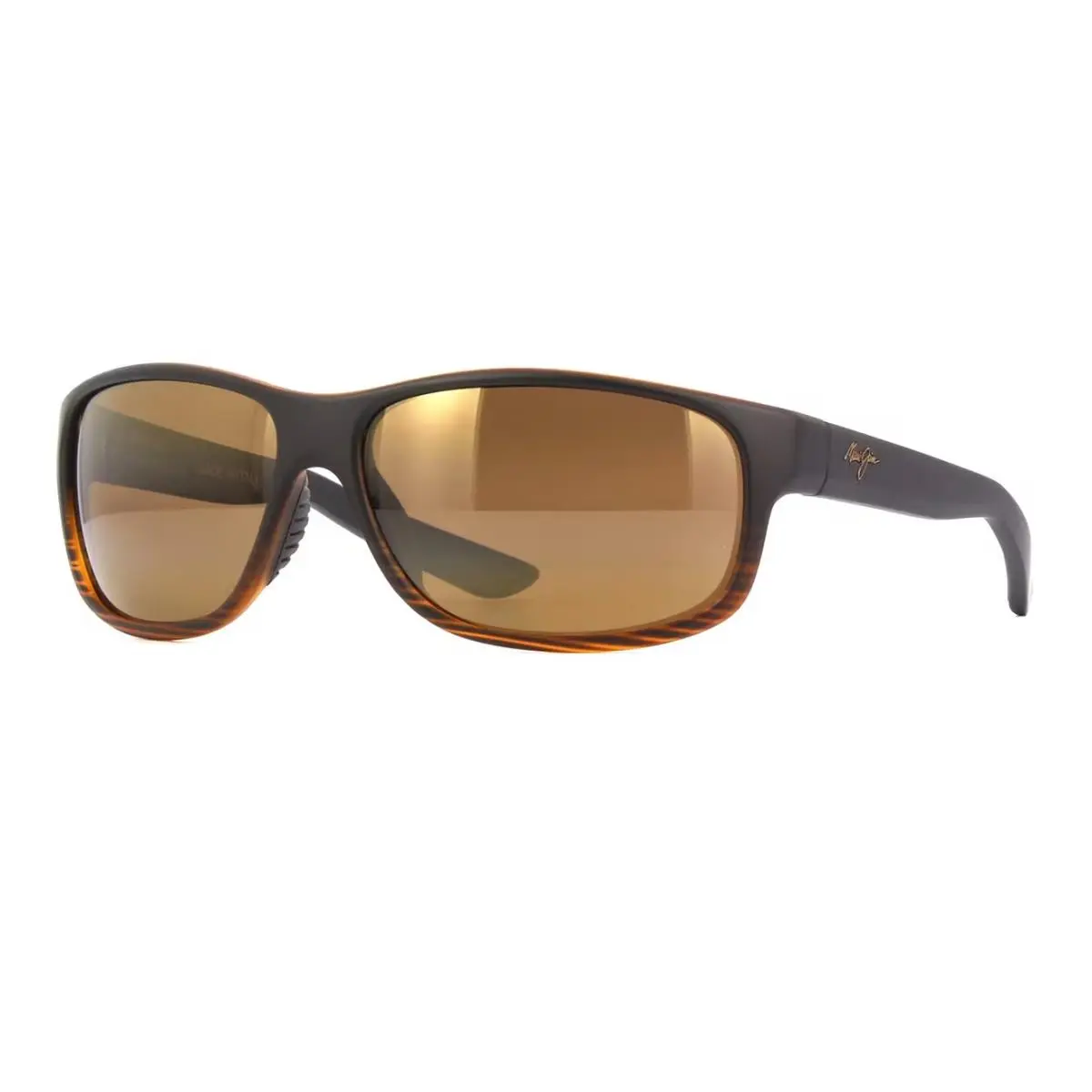 Kaiwi Channel Dark Brown Stripe /hcl Bronze Polarized Lens H840-25C by Maui Jim