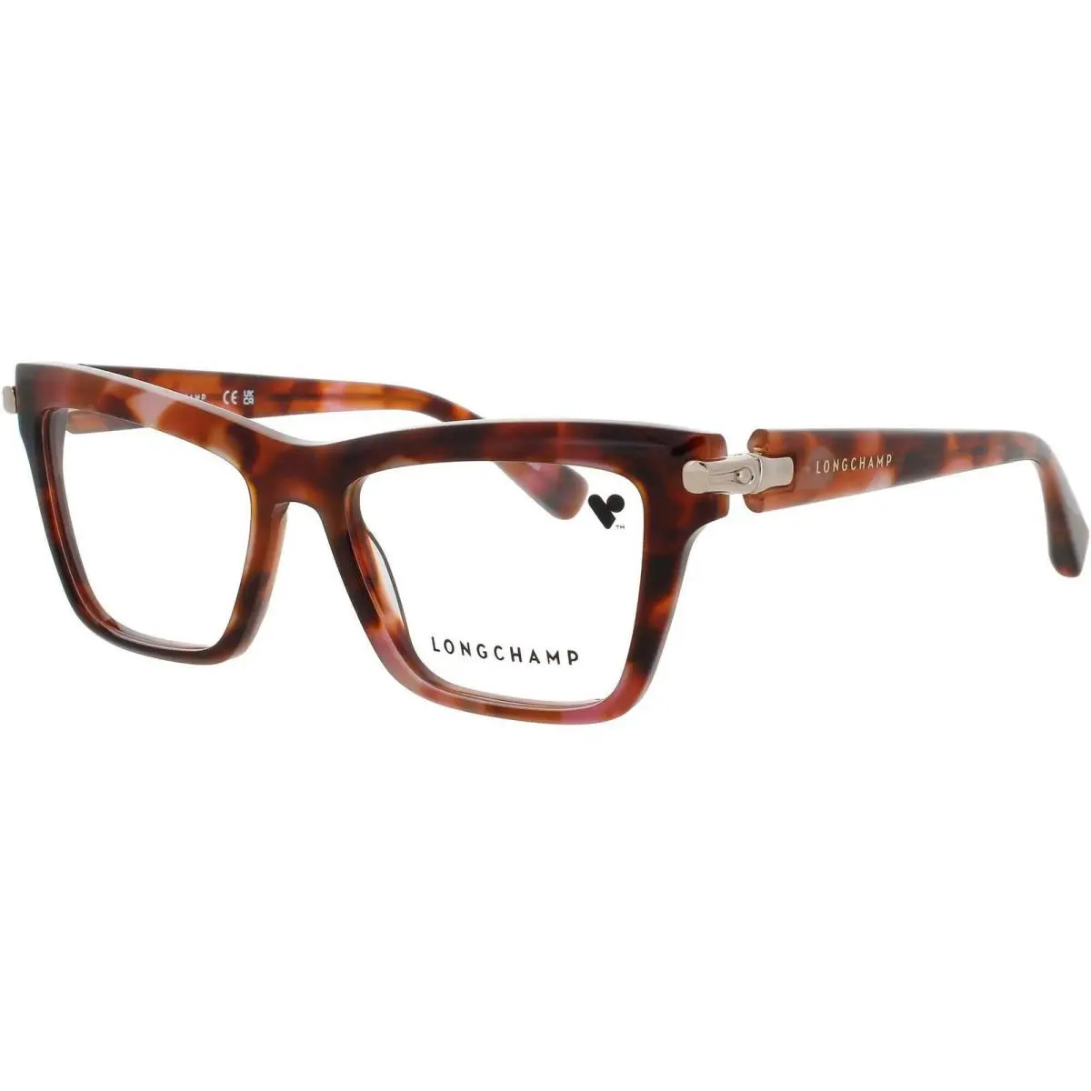 Women`s Eyeglasses Rose Havana Acetate Full Rim Frame LO2766-N-690-53 by Longchamp