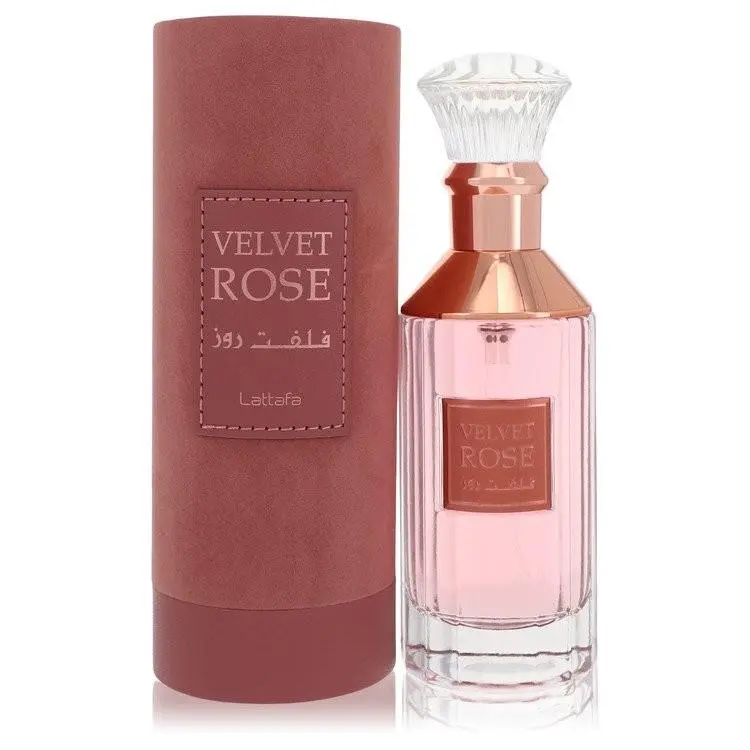 Velvet Rose  Eau De Parfum Spray Unisex 3.4 oz For Women by Lattafa
