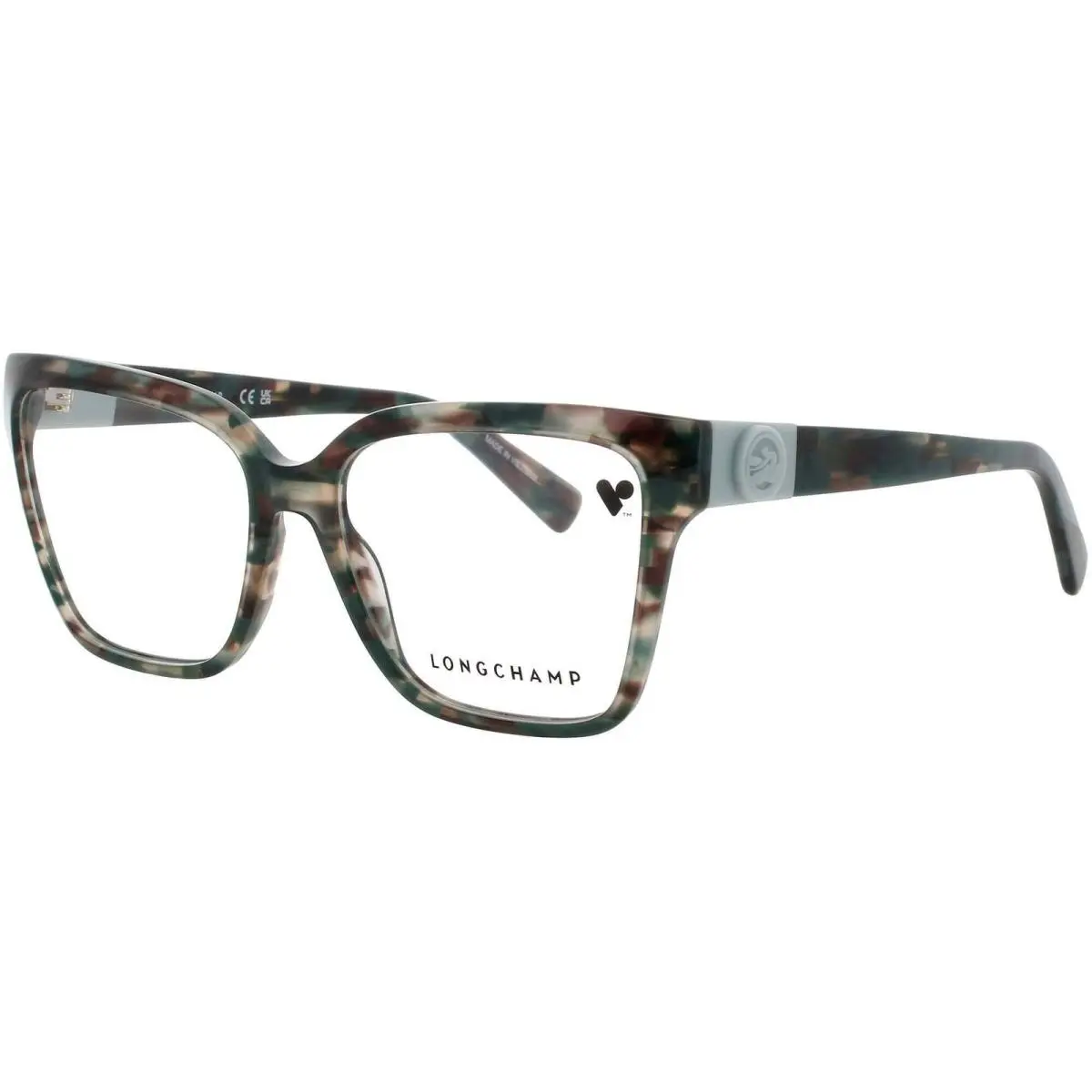 Women`s Eyeglasses Dark Camo Acetate Full Rim Frame LO2754-N-306-53 by Longchamp