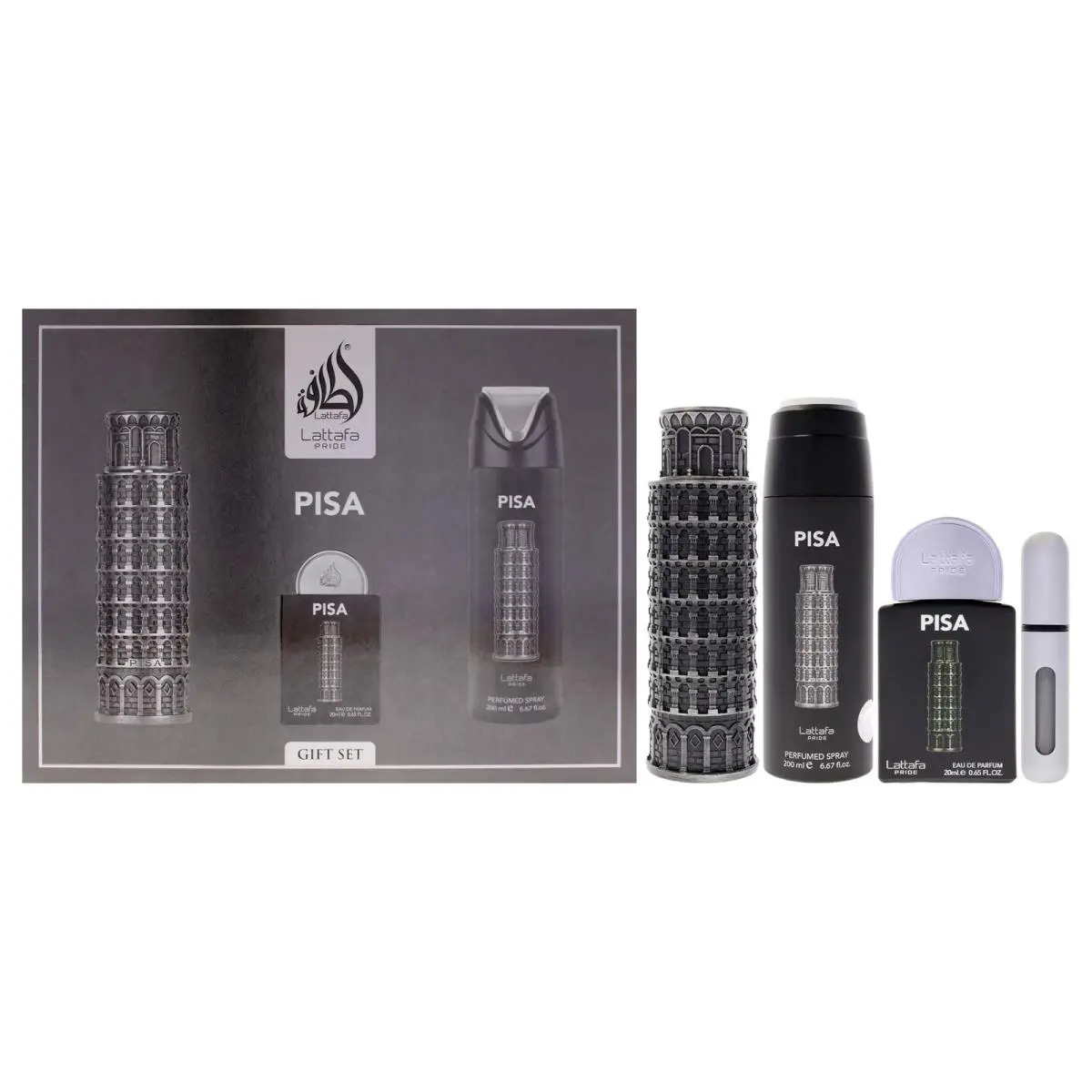 Pride - Pisa  For Men - 3 Pc Gift Set 3.4oz Edp Spray by Lattafa