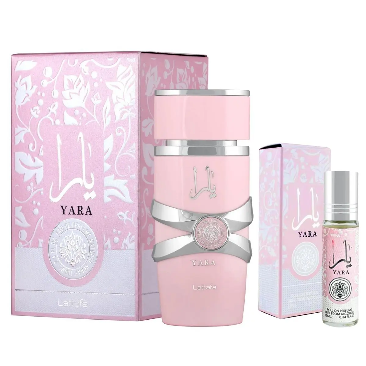 Yara Edp 3.4 Fl Oz + Yara Perfume Oil 0.34 Fl Oz Bundle by Lattafa