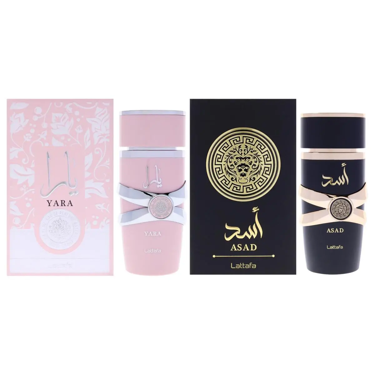 Lattafa Kit by Lattafa For Unisex - 3.4oz Asad Edp Spray 3.4oz Yara Edp Spray
