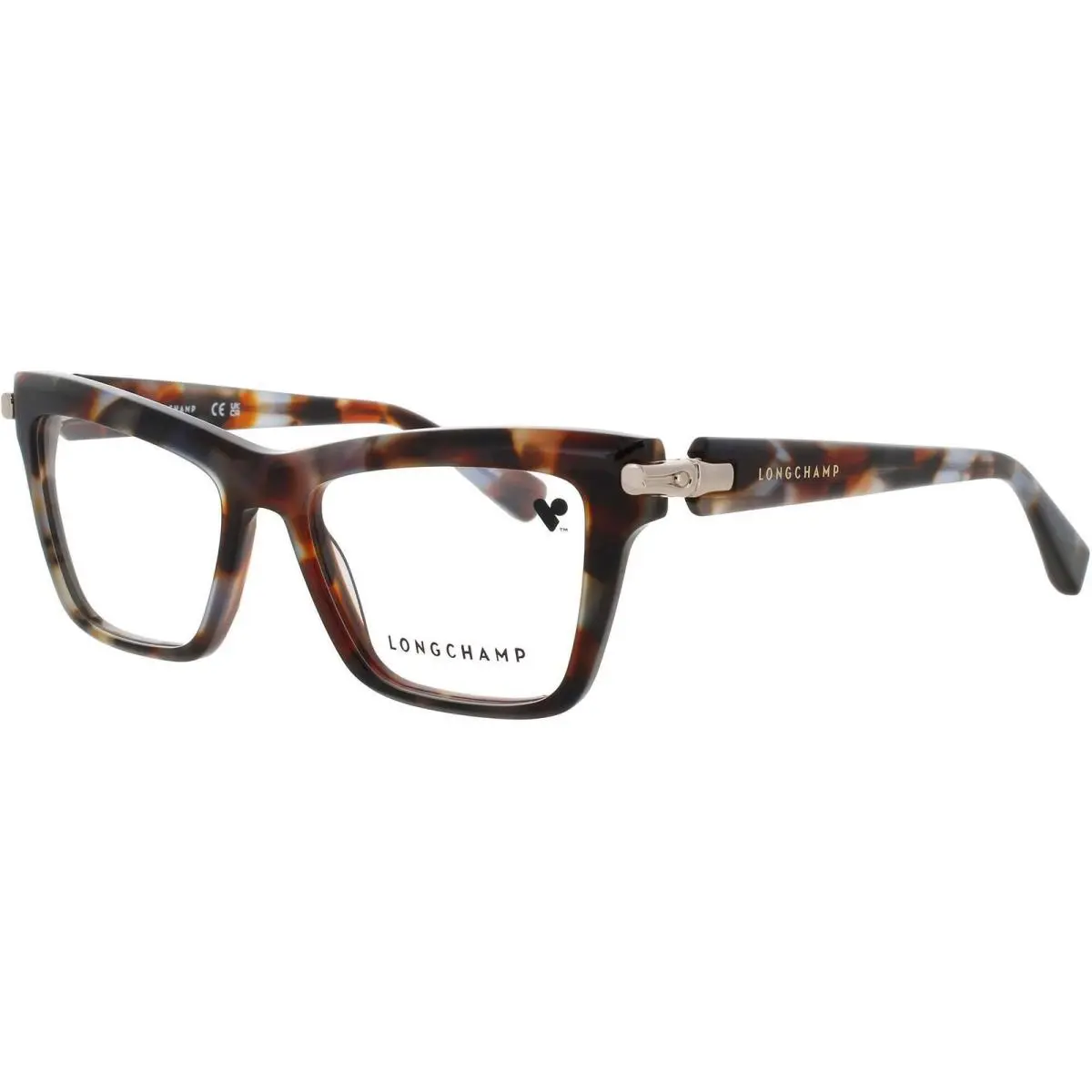 Women`s Eyeglasses Blue Havana Acetate Full Rim Frame LO2766-N-430-53 by Longchamp