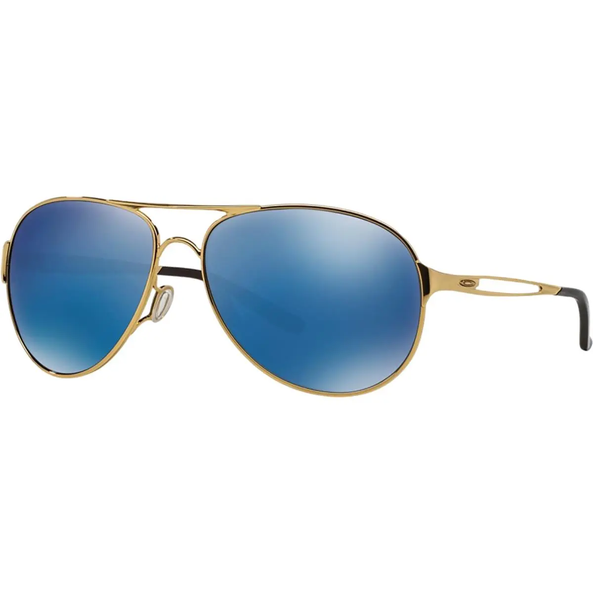 Oakley Adult Caveat Polished Gold/ice Iridium One Size Sunglasses - Frame: Polished Gold, Lens: Ice Iridium