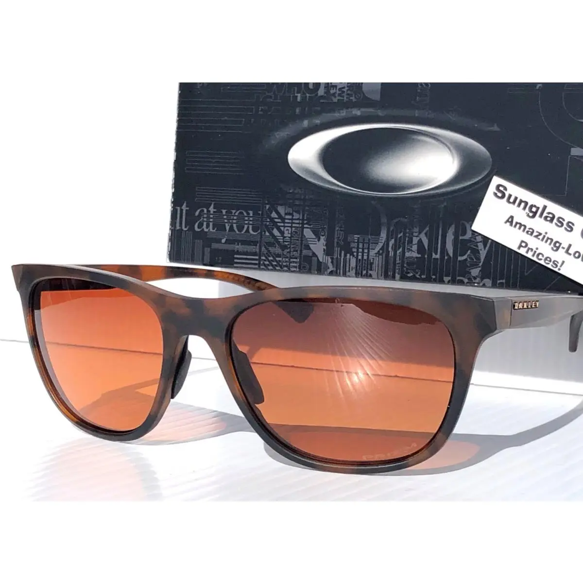 Leadline Matte Brown Tortoise Prizm Brown Gradient Lens Sunglass 9473-03 by Oakley