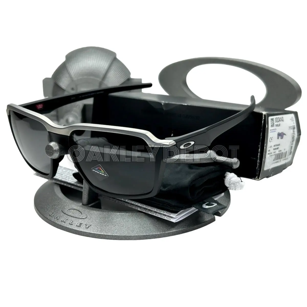 Parlay 004143 Matte Black/prizm Grey Sunglasses 56 by Oakley
